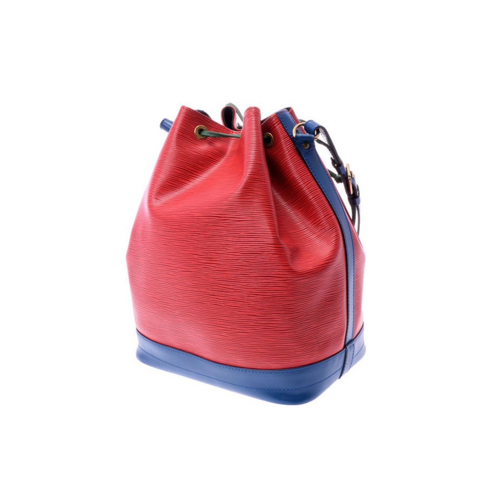 Louis Vuitton Epi Red Blue Bag Leather Tricolore Shoulder Noe Green